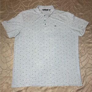 Travis Mathew  Polo Shirt “Hot Chili”Heather Light Grey Men’s Size XXXL